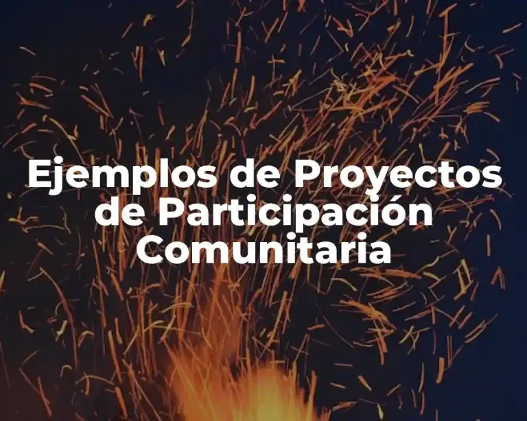 Ejemplos de Proyectos de Participación Comunitaria