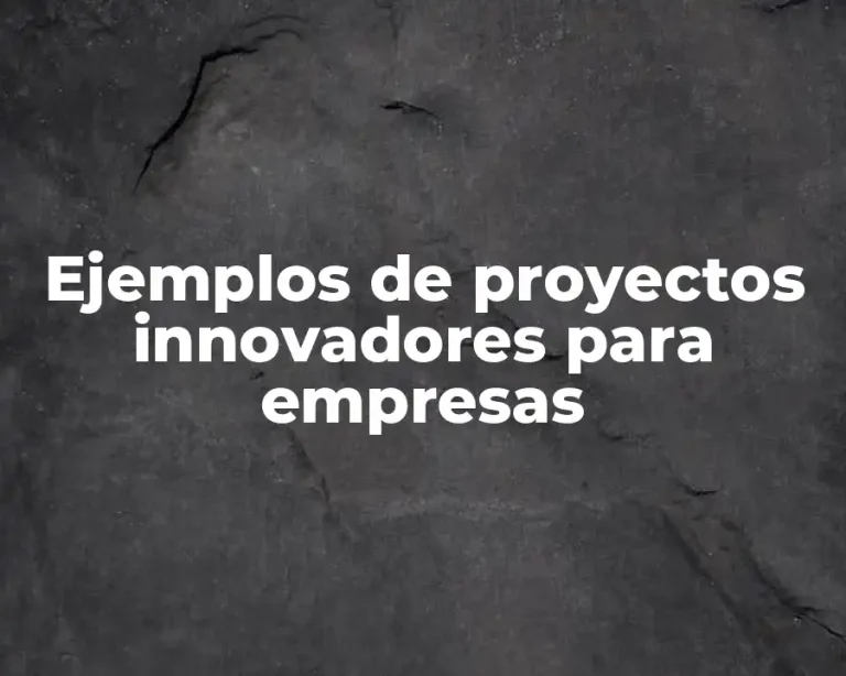 Ejemplos de proyectos innovadores para empresas