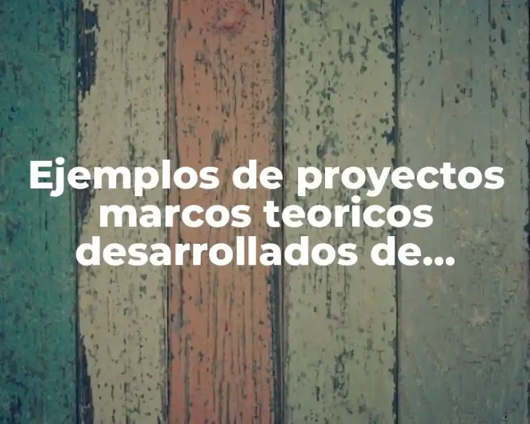 Ejemplos de proyectos marcos teoricos desarrollados de contaminación de ríos y Significado