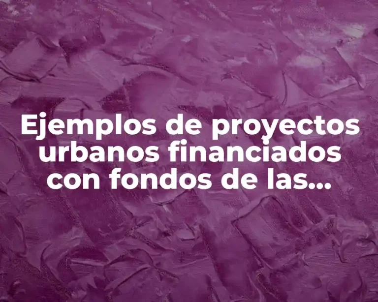 Ejemplos de proyectos urbanos financiados con fondos de las inmobiliarias