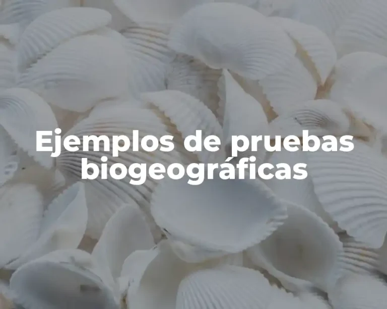 Ejemplos de pruebas biogeográficas