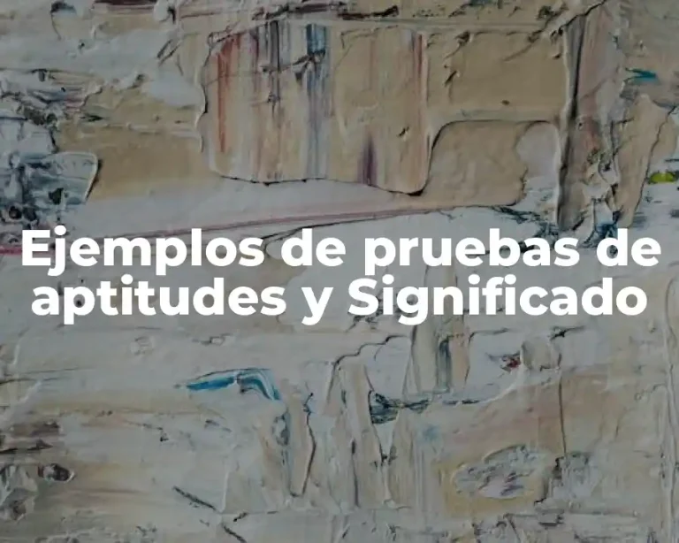 Ejemplos de pruebas de aptitudes y Significado