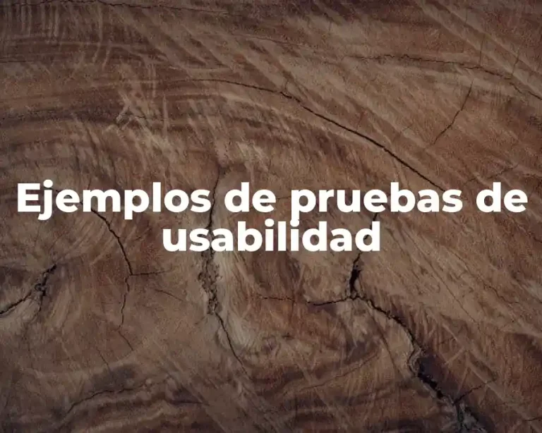 Ejemplos de pruebas de usabilidad