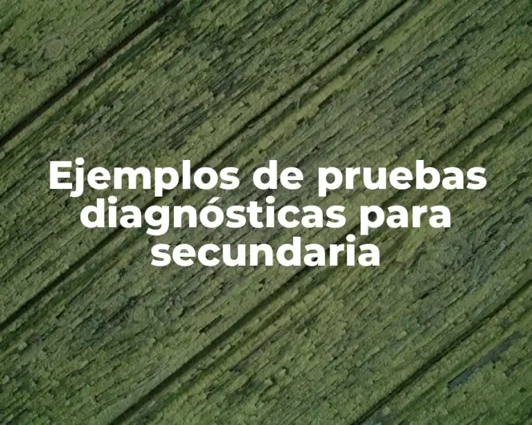Ejemplos de pruebas diagnósticas para secundaria