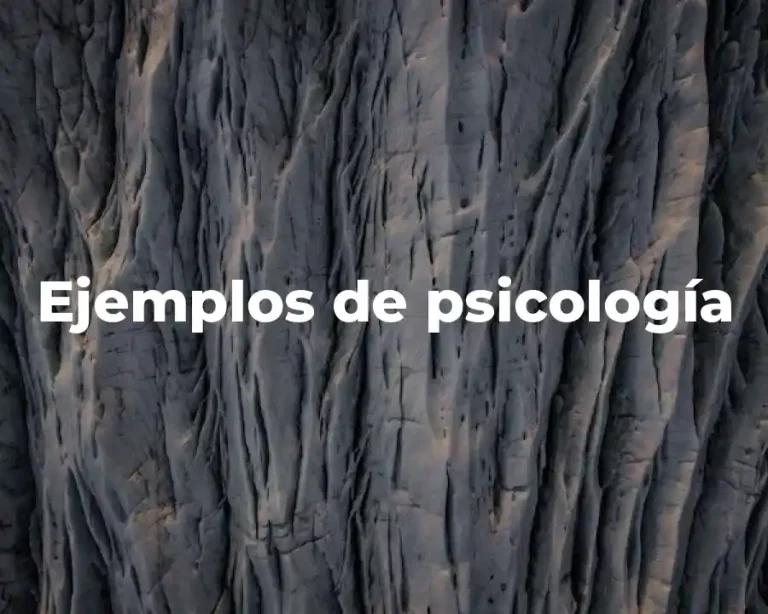 Ejemplos de psicología