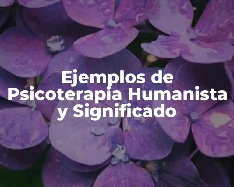 Ejemplos de Psicoterapia Humanista y Significado