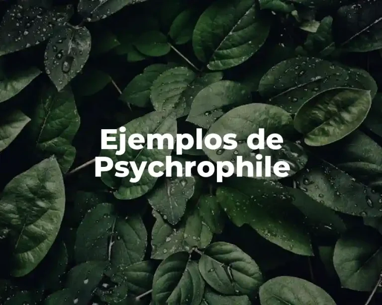 Ejemplos de Psychrophile
