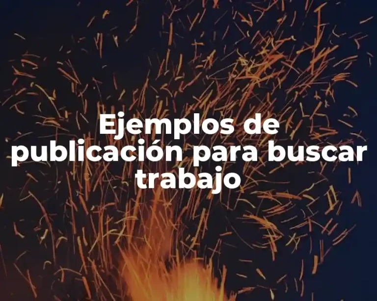 Ejemplos de publicación para buscar trabajo