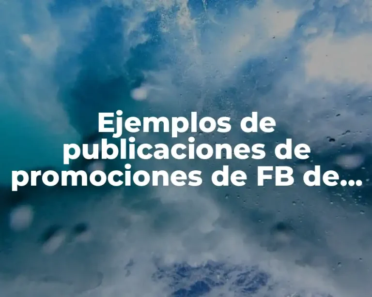 Ejemplos de publicaciones de promociones de FB de un plantel