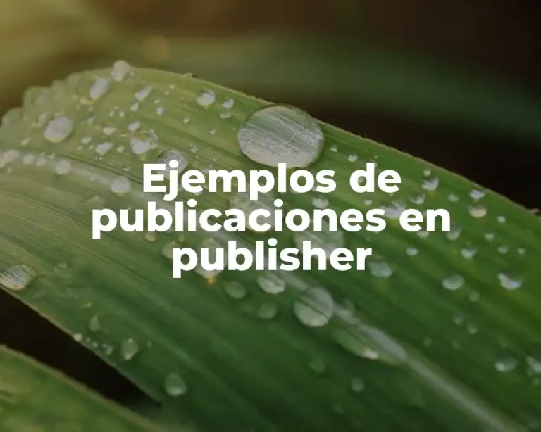 Ejemplos de publicaciones en publisher