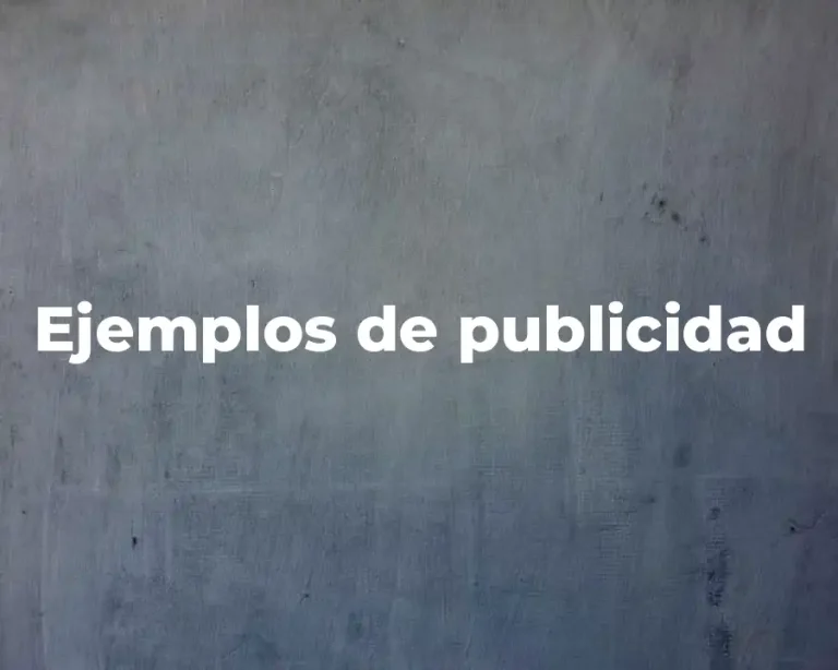Ejemplos de publicidad