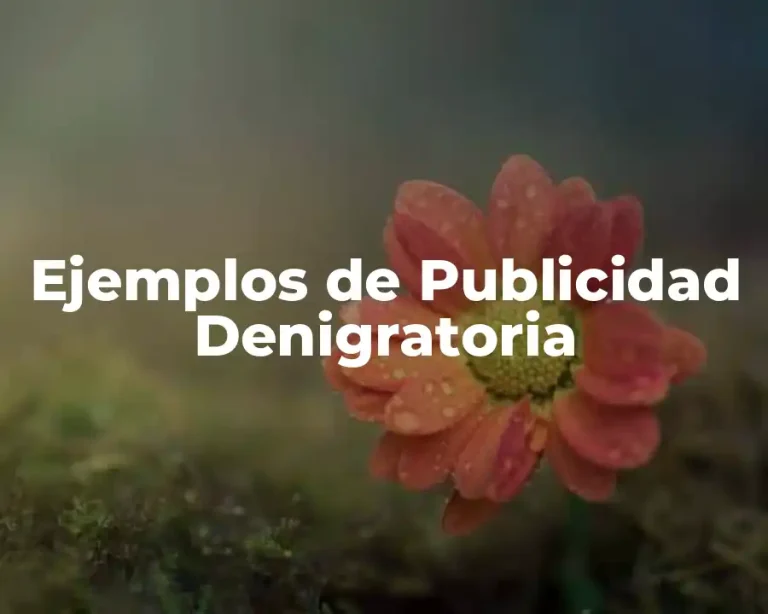 Ejemplos de Publicidad Denigratoria