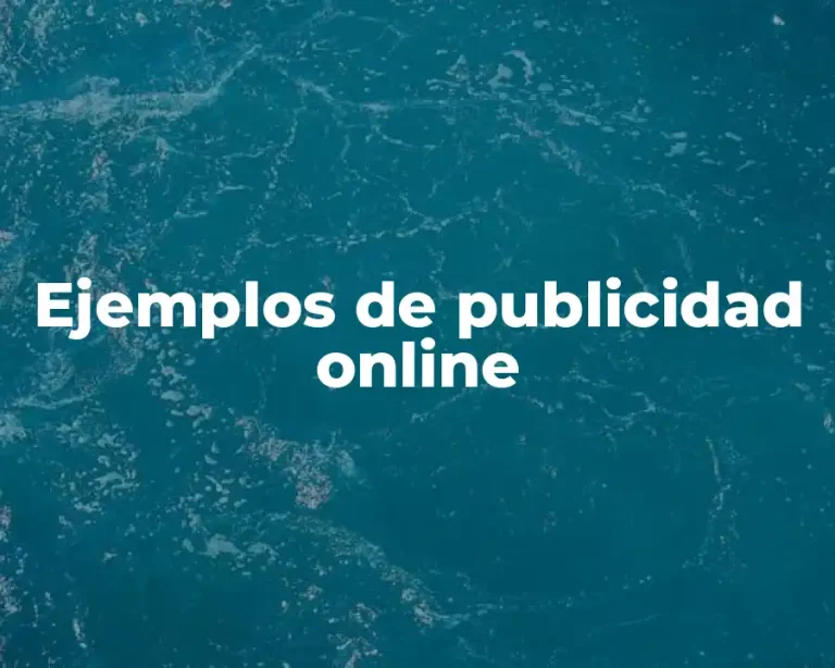 Ejemplos de publicidad online