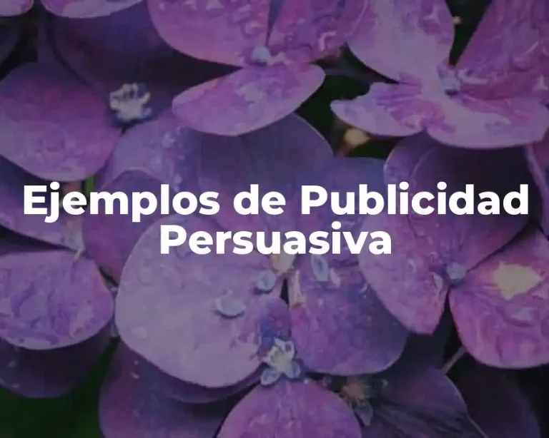 Ejemplos de Publicidad Persuasiva