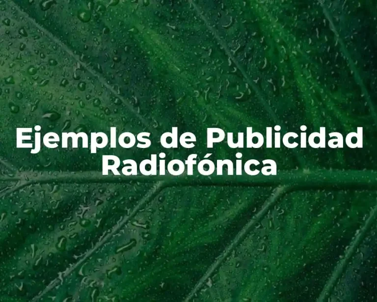 Ejemplos de Publicidad Radiofónica