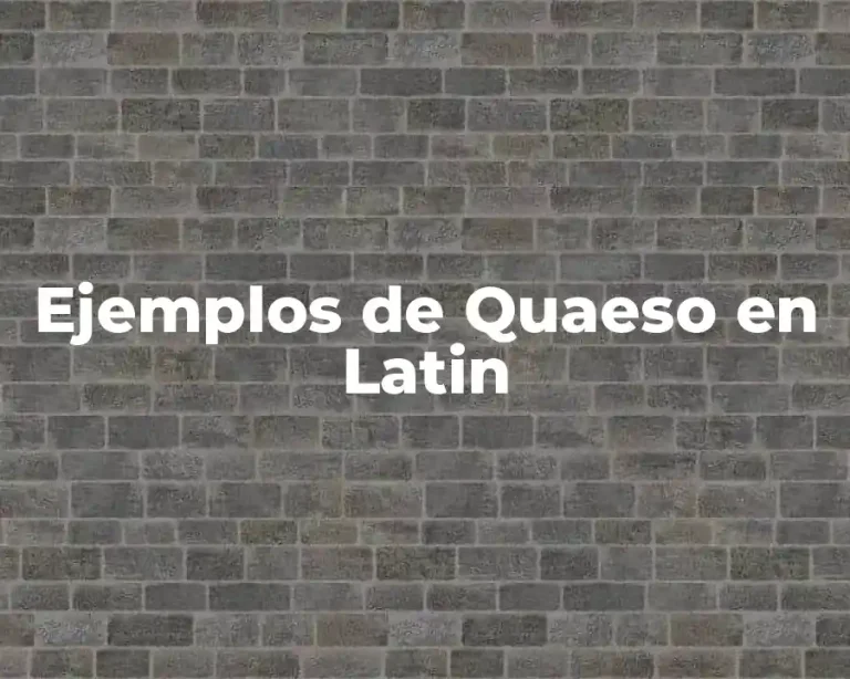 Ejemplos de Quaeso en Latin