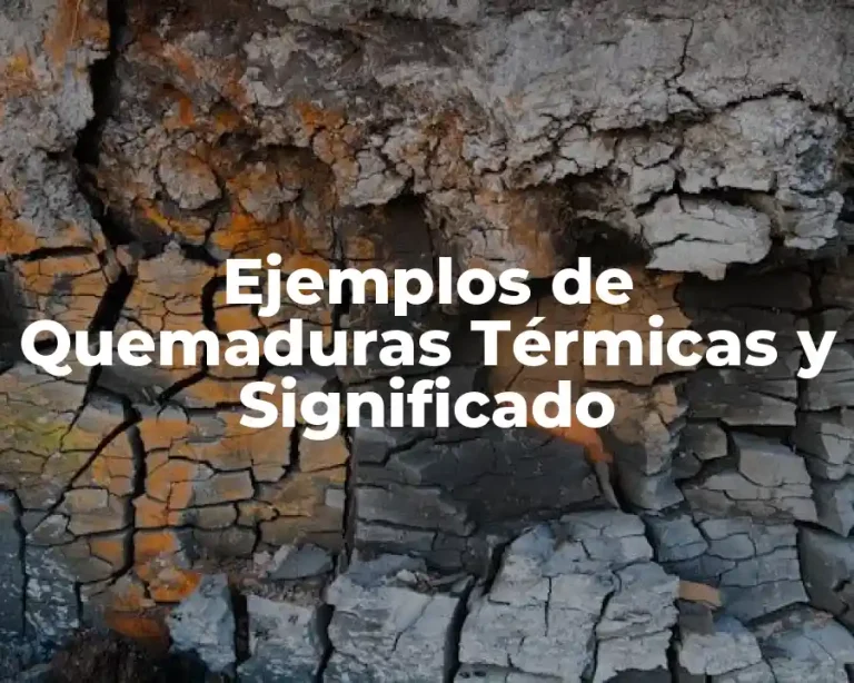 Ejemplos de Quemaduras Térmicas y Significado