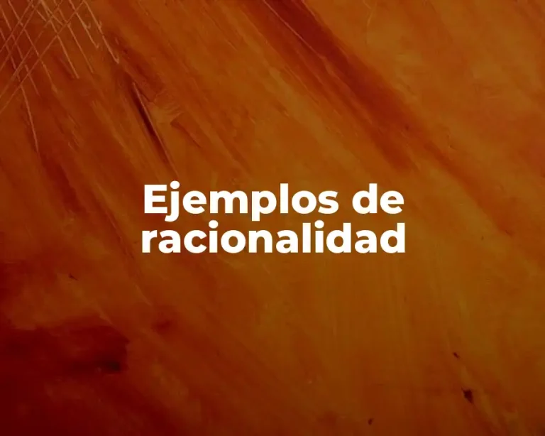 Ejemplos de racionalidad