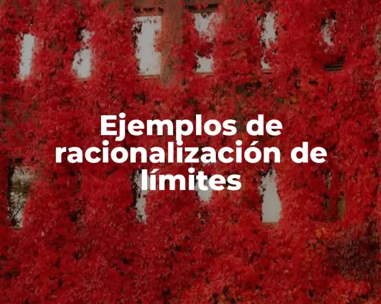 Ejemplos de racionalización de límites