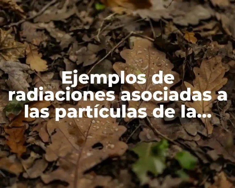 Ejemplos de radiaciones asociadas a las partículas de la materia