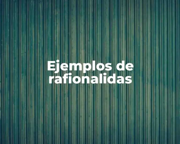 Ejemplos de rafionalidas