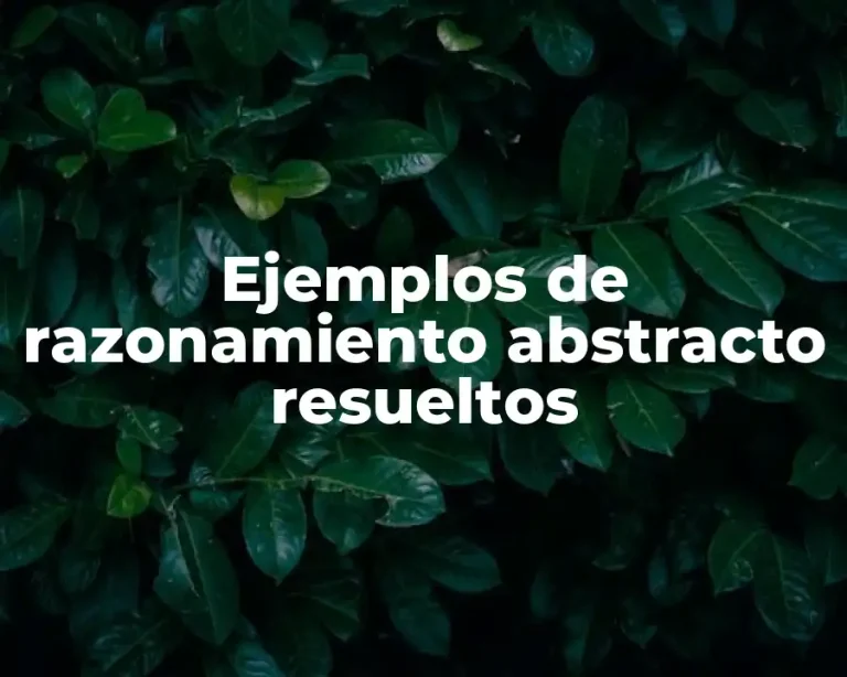 Ejemplos de razonamiento abstracto resueltos