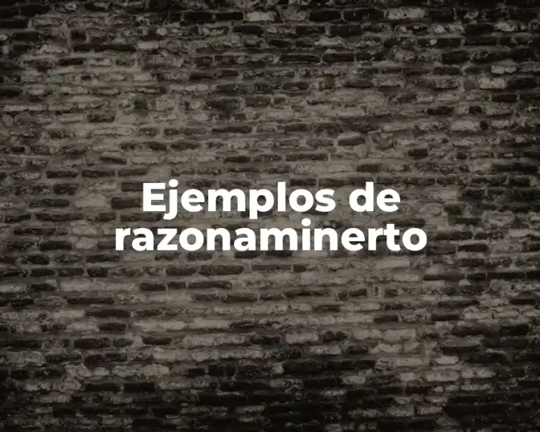 Ejemplos de razonaminerto