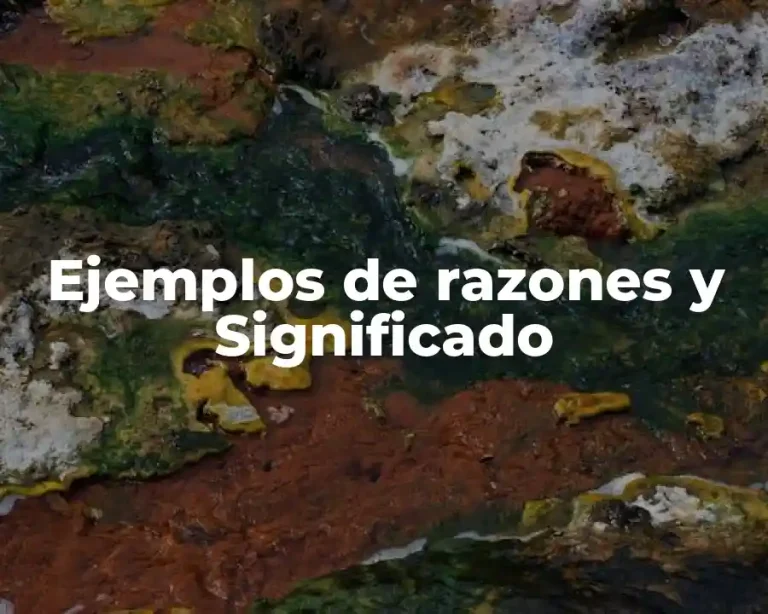 Ejemplos de razones y Significado