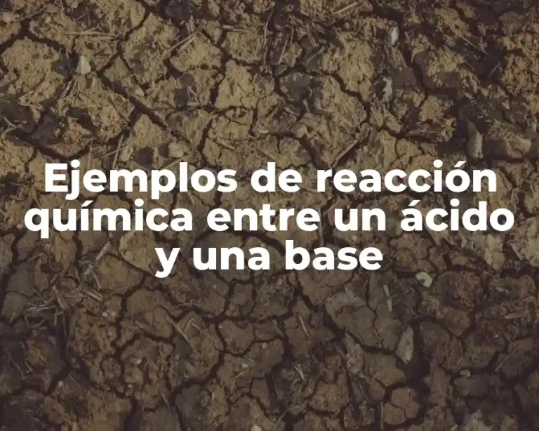 Ejemplos de reacción química entre un ácido y una base