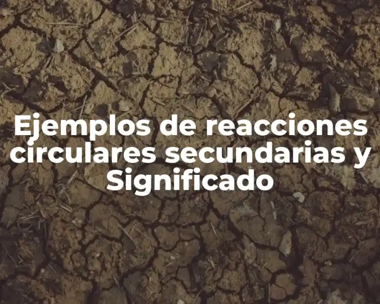 Ejemplos de reacciones circulares secundarias y Significado