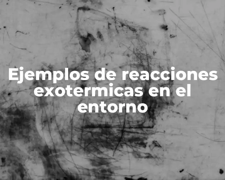 Ejemplos de reacciones exotermicas en el entorno