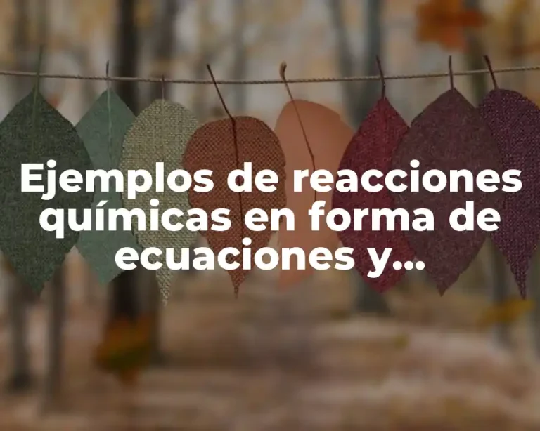 Ejemplos de reacciones químicas en forma de ecuaciones y Significado
