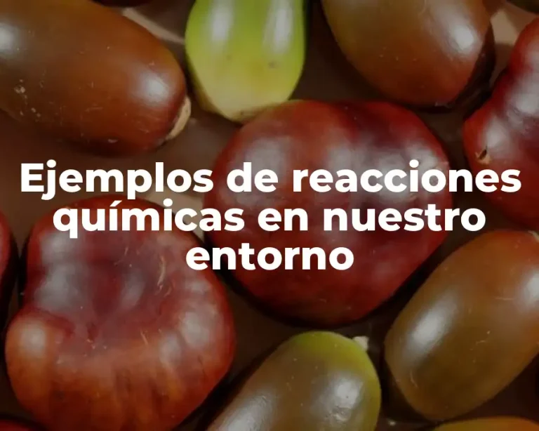 Ejemplos de reacciones químicas en nuestro entorno