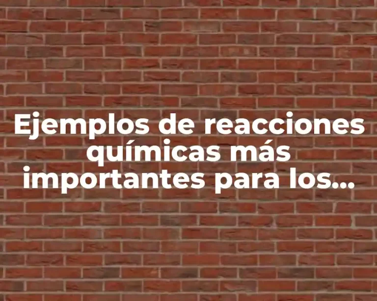 Ejemplos de reacciones químicas más importantes para los seres vivos