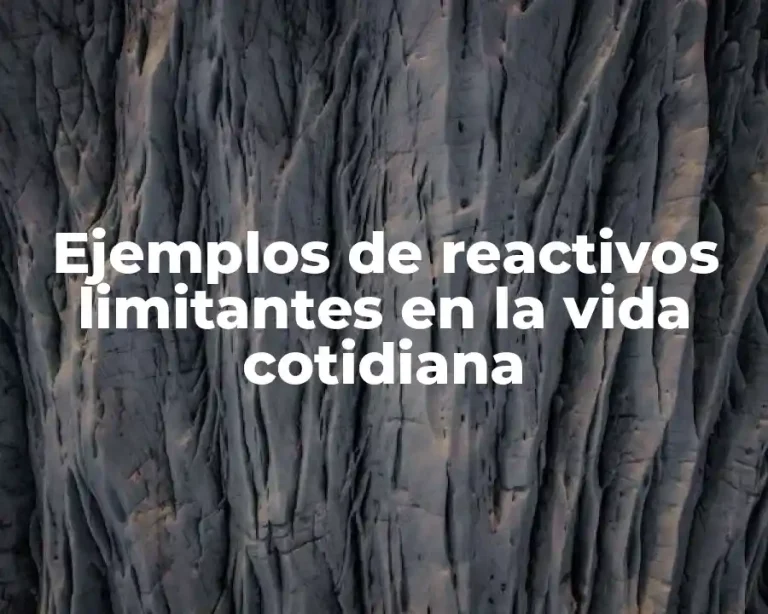 Ejemplos de reactivos limitantes en la vida cotidiana