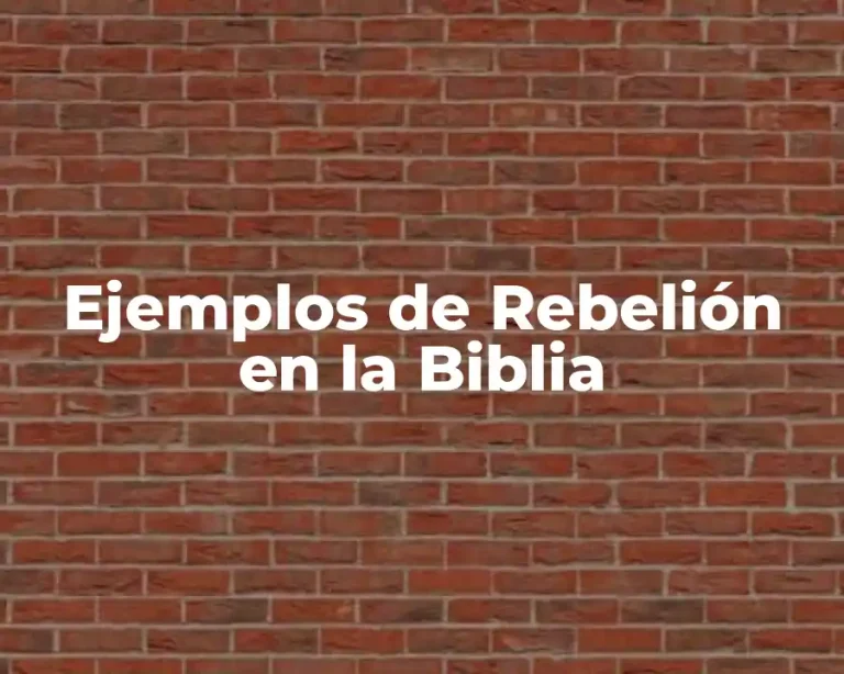 Ejemplos de Rebelión en la Biblia
