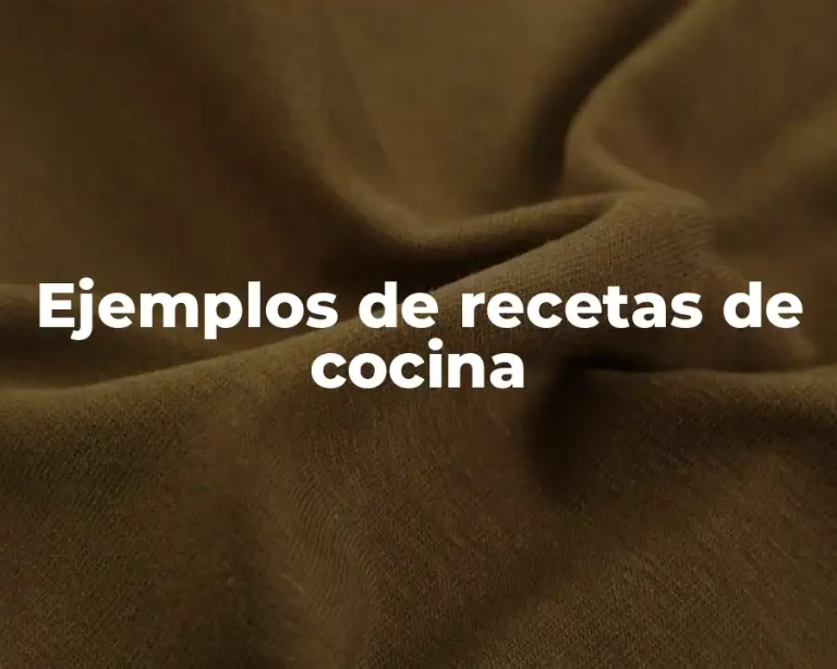 Ejemplos de recetas de cocina