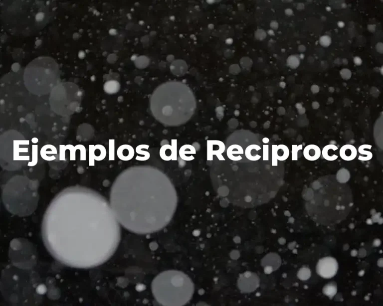 Ejemplos de Reciprocos