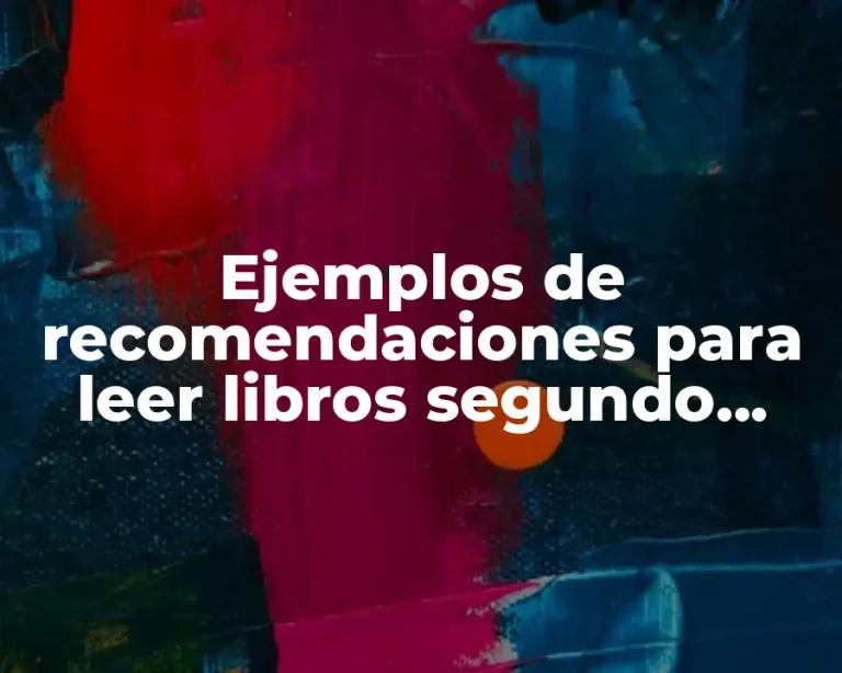 Ejemplos de recomendaciones para leer libros segundo grado