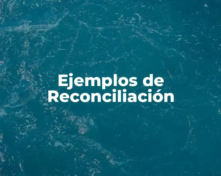 Ejemplos de Reconciliación
