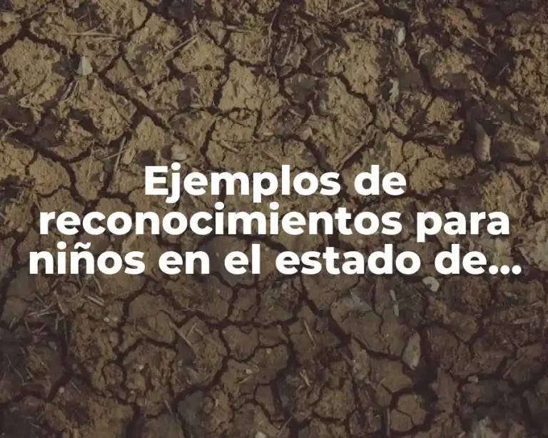 Ejemplos de reconocimientos para niños en el estado de Hidalgo