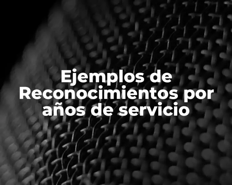 Ejemplos de Reconocimientos por años de servicio