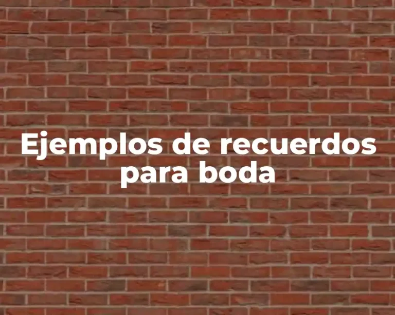 Ejemplos de recuerdos para boda