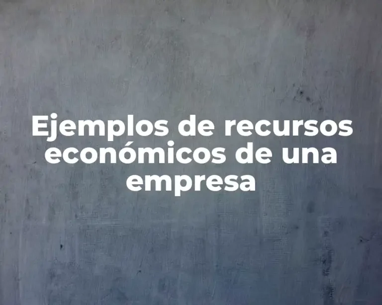 Ejemplos de recursos económicos de una empresa