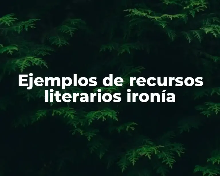 Ejemplos de recursos literarios ironía
