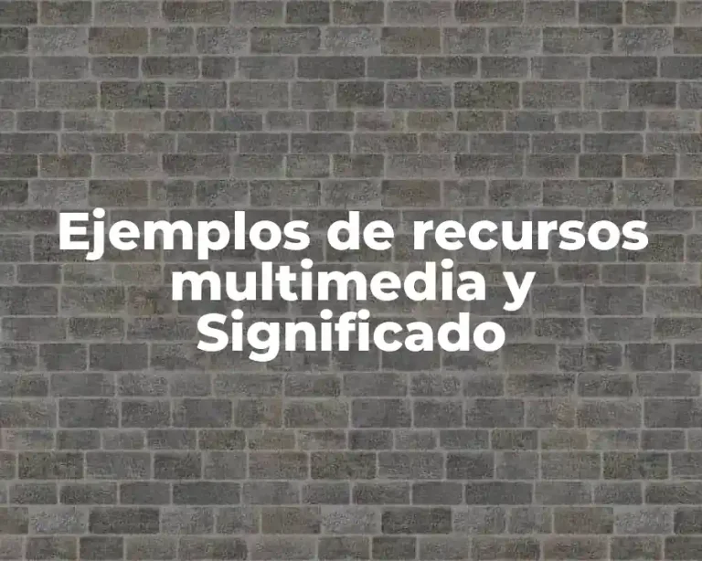 Ejemplos de recursos multimedia y Significado