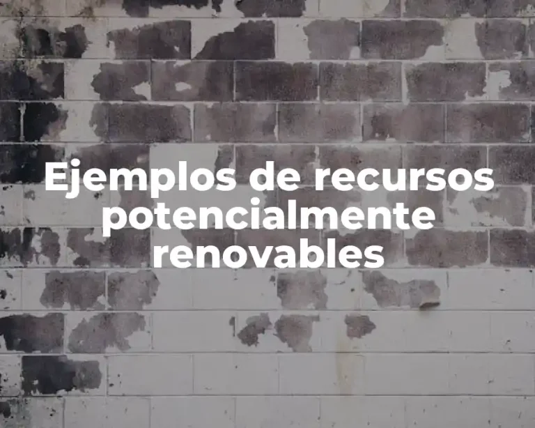 Ejemplos de recursos potencialmente renovables