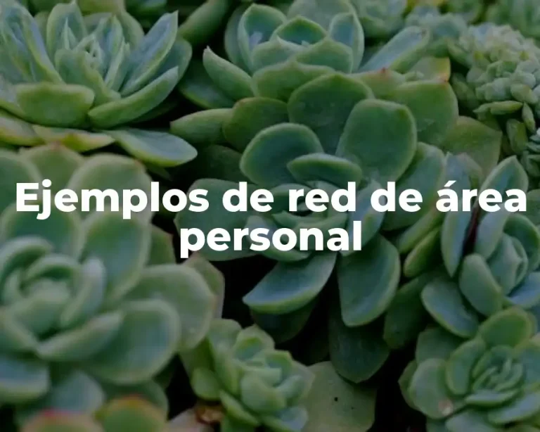 Ejemplos de red de área personal
