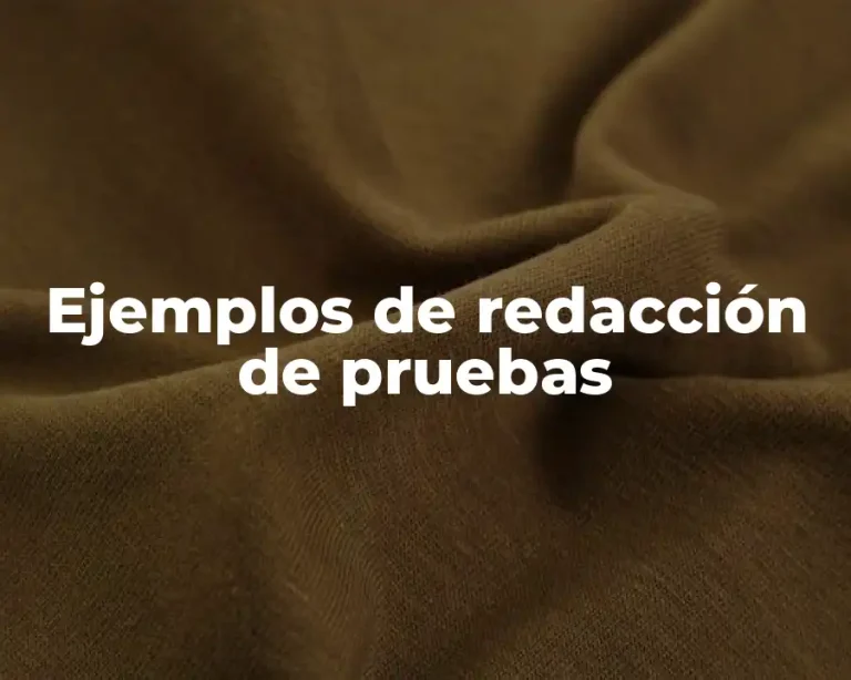 Ejemplos de redacción de pruebas
