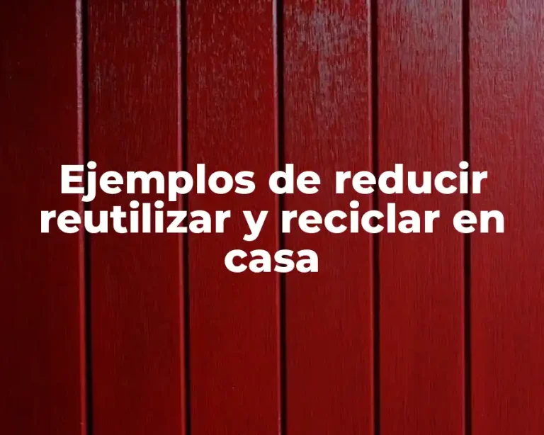 Ejemplos de reducir reutilizar y reciclar en casa